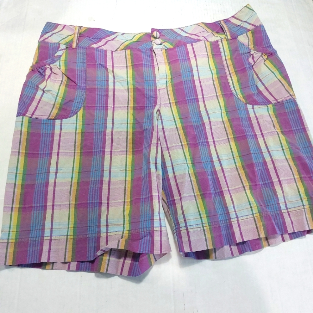 Lane Bryant Multicolor Plaid Women Shorts